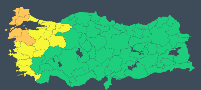 Meteoroloji'den 20 kente 'sarı' ve 'turuncu' uyarı: Kuvvetli rüzgar bekleniyor
